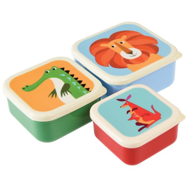 Sada 3 desiatových boxov Rex London Creatures - zdravy desiatovy box - nezavadny desiatovy box do školy - desiatový box - plastové krabičky na potraviny - desiatový box pre deti - bento box - desiatove boxy na jedlo - krabičky na jedlo - obaly na jedlo - čo na desiatu do školy - desiata pre školáka - čo deťom na desiatu do školy