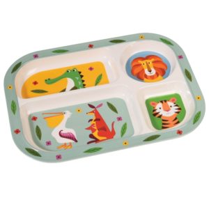 Obedová tácka Rex London Colourful Creatures - zdravy desiatovy box - nezavadny desiatovy box do školy - desiatový box - plastové krabičky na potraviny - desiatový box pre deti - bento box - desiatove boxy na jedlo - krabičky na jedlo - obaly na jedlo - čo na desiatu do školy - desiata pre školáka - čo deťom na desiatu do školy