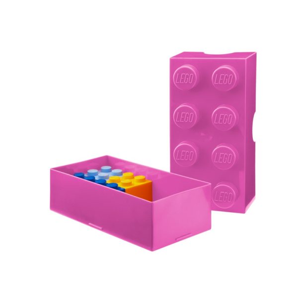 Ružový desiatový box LEGO® - zdravy desiatovy box - nezavadny desiatovy box do školy - desiatový box - plastové krabičky na potraviny - desiatový box pre deti - bento box - desiatove boxy na jedlo - krabičky na jedlo - obaly na jedlo - čo na desiatu do školy - desiata pre školáka - čo deťom na desiatu do školy