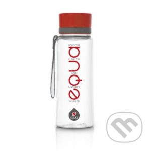 Fľaša EQUA Red Text 400 ml - Equa fľaša - obrázková fľaša na vodu aj pre vášho školáka - zdravé fľaše pre školákov - zdravá fľaša pre prváka