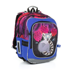 dievčenská školká taška topgal s lemurom, školská taška pre prváčku, školská taška pre dievča, 