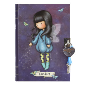 Santoro modrý linajkový zápisník Gorjuss Bubble Fairy A5 - zápisník - diár - zápisníček - zošitok - zápisník santoro - zápisník aneke - darček k meninám - učiteľský zápisník - denník