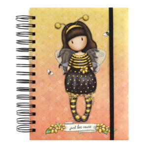 Santoro žltý organizovaný zápisník Gorjuss Bee-Loved (Just Bee-Cause) A5 - zápisník - diár - zápisníček - zošitok - zápisník santoro - zápisník aneke - darček k meninám - učiteľský zápisník - denník