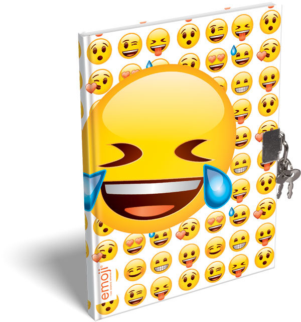 Pamätník A5 Emoji Denníček na prvé školské tajomstvá? Zápisníček na kľúčik túži mať každá baba.