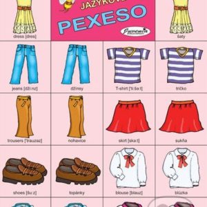 Jazykové pexeso: Clothes I. / Oblečenie I. -  jazykové pexeso -  pexeso angličtina -  pexeso nemčina -  pexeso na učenie cudzích jazykov -  ako deti učiť cudzie jazyky -  ako deti učiť slovíčka v cudzích jazykoch