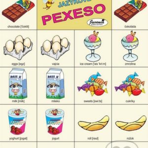 Jazykové pexeso: Food and Drinks II. / Jedlo a nápoje II. -  jazykové pexeso -  pexeso angličtina -  pexeso nemčina -  pexeso na učenie cudzích jazykov -  ako deti učiť cudzie jazyky -  ako deti učiť slovíčka v cudzích jazykoch