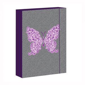 ARSUNA - Box na zošity A4 Butterfly Jeans Rey - dosky na zošity A4 - boxy na zošity -  dosky A4 na zošity - školské dosky na zošity