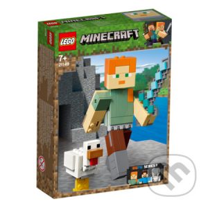 Lego Minecraft - darek pre chalana 10 rokov - darček pre 9 ročného chlapca - darček pre 8 ročného chlapca - darček pre Minecrafťáka - darček pre spolužiaka - darček pre chlapca na oslavu narodenín -  LEGO Minecraft 21149 Veľká figúrka Minecraft: Alex so sliepkou