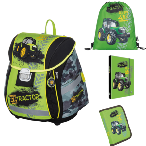 Karton P+P Školský set PREMIUM LIGHT traktor - školské tašky - školské tašky pre prvákov- školská taška pre chlapca - školská taška pre drobnné deti - školská taška pre drobnú postavu - školská taška so zipsom- školská taška so zipsami- tašky do školy- školské tašky na kolieskach- tašky pre prvákov