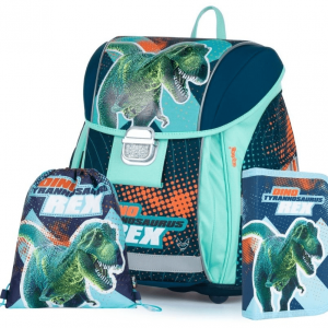 Karton P+P Školský set PREMIUM LIGHT Premium Dinosaurus - školské tašky - školské tašky pre prvákov- školská taška pre chlapca - školská taška pre drobnné deti - školská taška pre drobnú postavu - školská taška so zipsom- školská taška so zipsami- tašky do školy- školské tašky na kolieskach- tašky pre prvákov