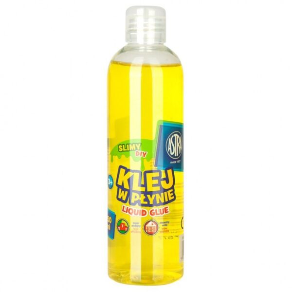 ASTRA - Tekuté lepidlo žlté 250ml - vhodné pre výrobu slizu! -  kniha o výrobe slizu. Ako sa vyrába sliz? Poznáte recept na sliz? Sliz bez boraxu? Tekute lepidlo na vyrobu slizu - PVA lepidlo na vyrobu slizu - aktivator na vyrobu slizu - ASTRA lepidlo na vyrobu slizu - ASTRA aktivator na vyrobu slizu - recept na vyrobu slizu - postup vyroba slizu - lepidlo na sliz - borax alebo ocne kvapky na vyrobu slizu