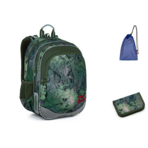 Topgal Set pre školáka ELLY 22015 SET MEDIUM - školské tašky - školské tašky pre prvákov- školská taška pre chlapca - školská taška pre drobnné deti - školská taška pre drobnú postavu - školská taška so zipsom- školská taška so zipsami- tašky do školy- školské tašky na kolieskach- tašky pre prvákov
