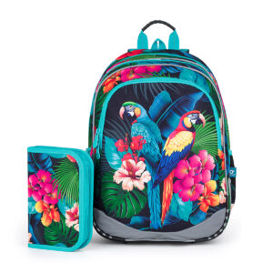 Topgal Školský set ELLY 24004 SET SMALL - školské tašky - školské tašky pre prvákov- školská taška pre chlapca - školská taška pre drobnné deti - školská taška pre drobnú postavu - školská taška so zipsom- školská taška so zipsami- tašky do školy- školské tašky na kolieskach- tašky pre prvákov