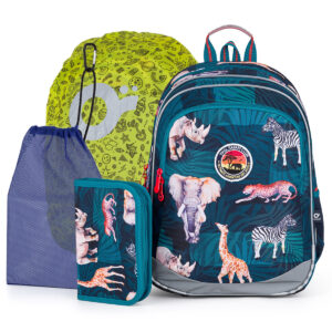 Topgal Školský set ELLY 24014 SET LARGE - školské tašky - školské tašky pre prvákov- školská taška pre chlapca - školská taška pre drobnné deti - školská taška pre drobnú postavu - školská taška so zipsom- školská taška so zipsami- tašky do školy- školské tašky na kolieskach- tašky pre prvákov