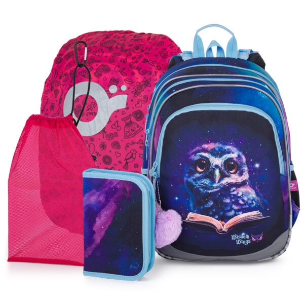 Topgal Školský set ELLY 25005 SET LARGE - školské tašky - školské tašky pre prvákov- školská taška pre chlapca - školská taška pre drobnné deti - školská taška pre drobnú postavu - školská taška so zipsom- školská taška so zipsami- tašky do školy- školské tašky na kolieskach- tašky pre prvákov